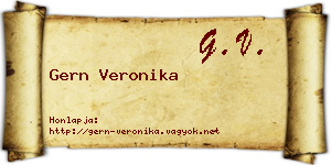 Gern Veronika névjegykártya